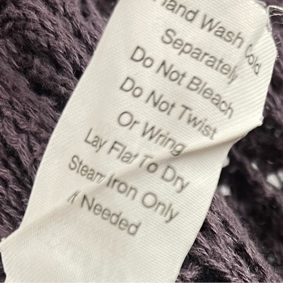 CAbi Small Timeless Cascading Open Front Crochet Cardigan Purple Boho Open Knit - Picture 6 of 8